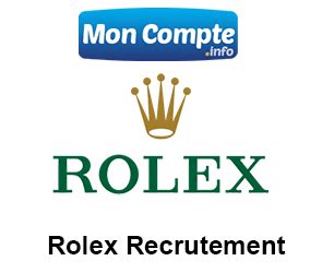 rolex emploi|rolex recrutement.